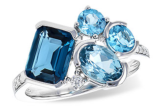 K327-33771: LDS RG 3.08 BLUE TOPAZ TW 3.15 TGW