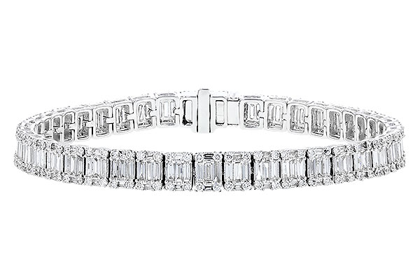 K328-20152: BRACELET 2.72 TW BAGUETTES 4.10 TW