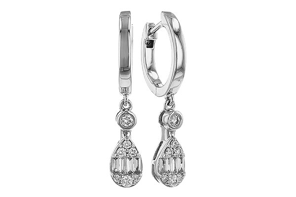 K329-09271: EARRINGS .11 BAG .28 TW