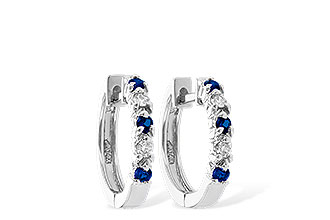 L055-48298: EARRINGS .17 SAPP .26 TGW
