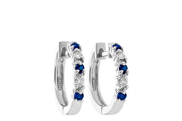 L055-48298: EARRINGS .17 SAPP .26 TGW