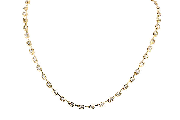 L328-22861: NECKLACE 2.05 TW BAGUETTES (17 INCHES)
