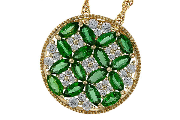 L329-11089: NECK 1.02 EMERALD TW 1.32 TGW