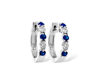 M055-48298: EARRINGS .33 SAPP .52 TGW