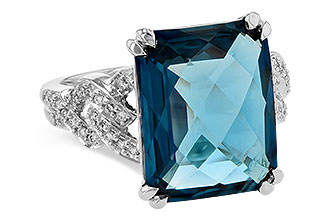M244-54707: LDS RG 9.40 LONDON BLUE TOPAZ 9.60 TGW (15x12MM)