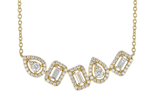M327-31025: NECK .15 TW BAGUETTES .55 TW (18 INCHES)