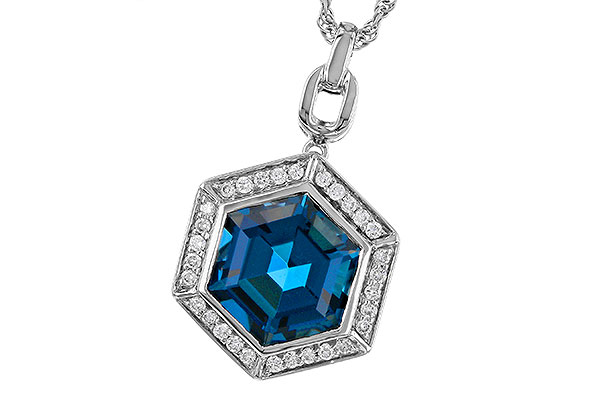 M329-11052: NECK 3.40 LONDON BLUE TOPAZ 3.55 TGW (9MM LBT)